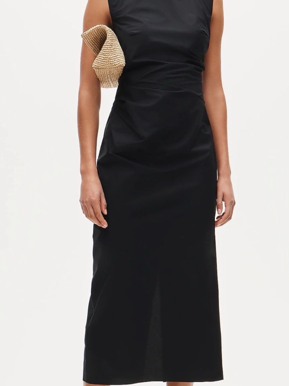 J. Crew Black Sleeveless round neck sheath Midi Dress SZ6 NWT career party